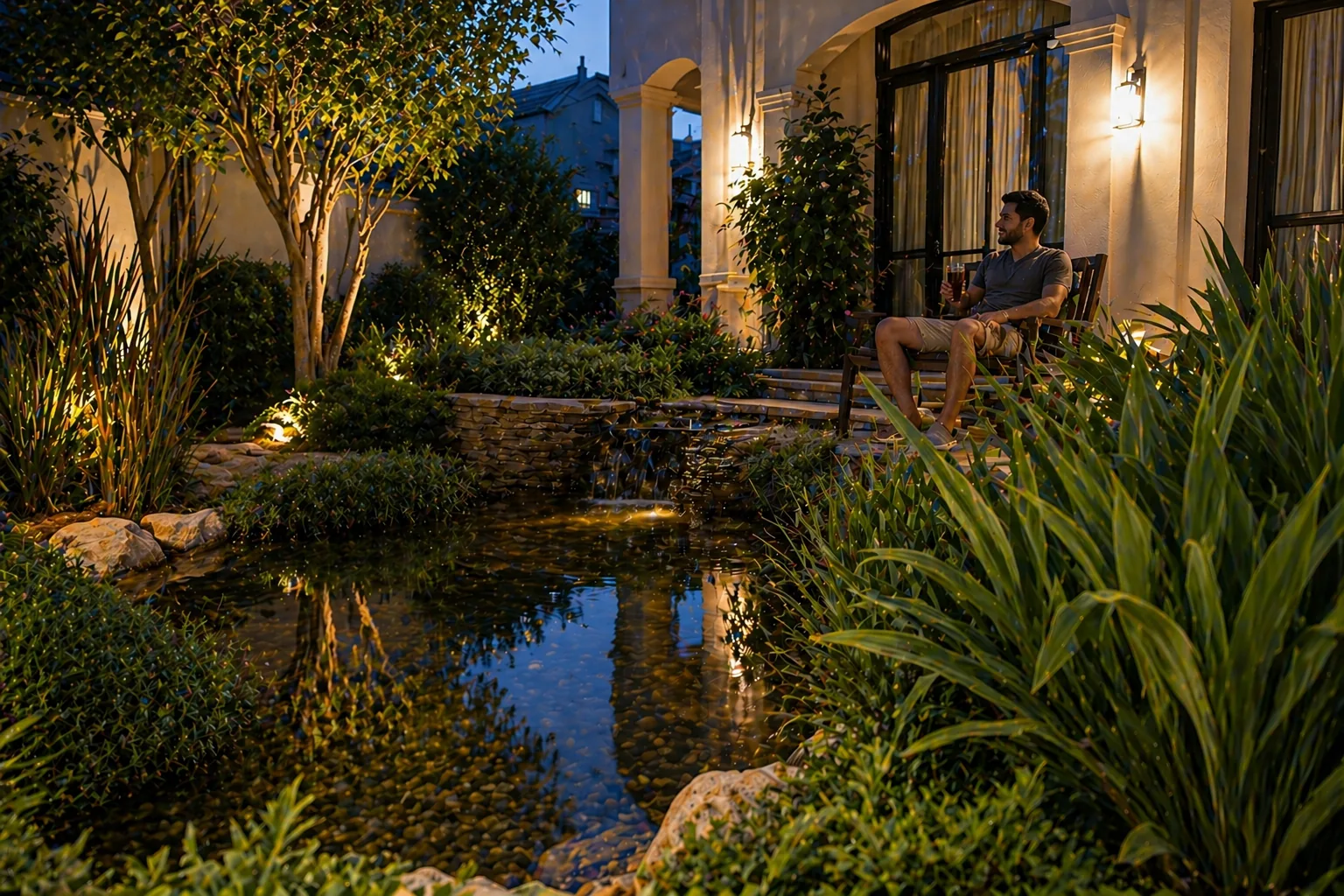 بعد المعالجة — حديقة مصابة بالناموس