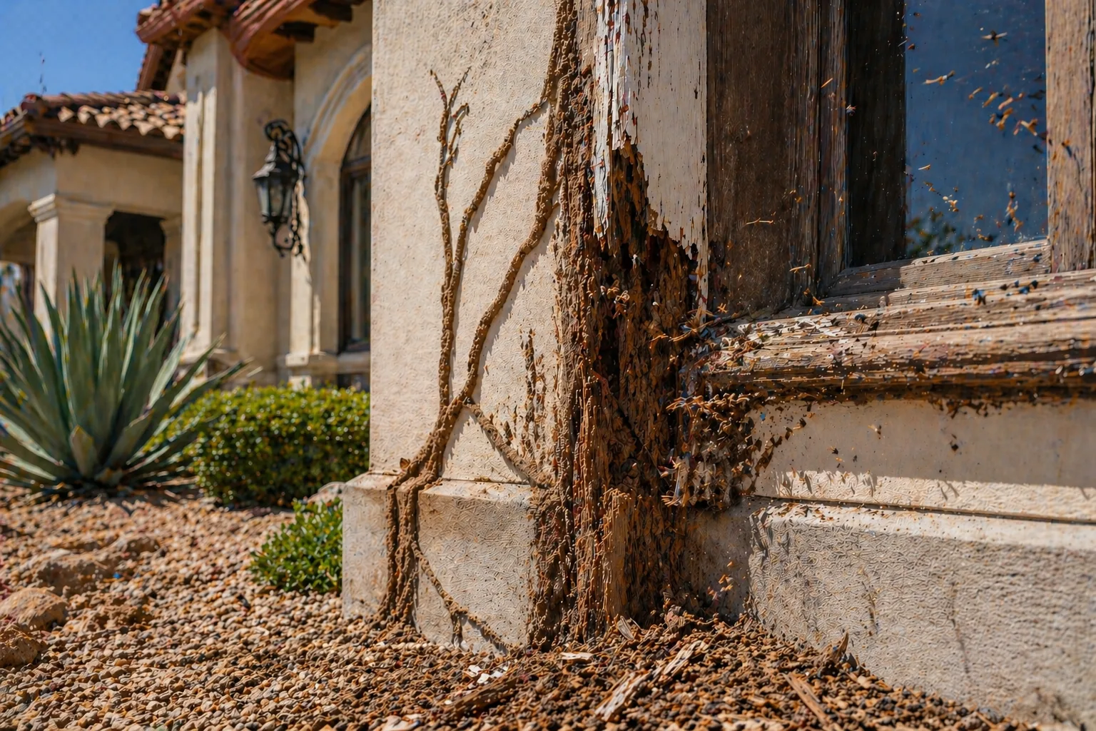 قبل المعالجة — فيلا مصابة بالأرضة